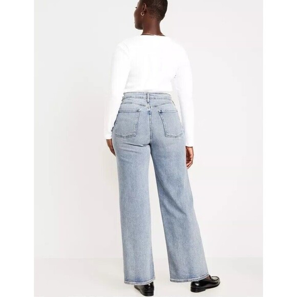 Old Navy Ultra High Rise Sky Hi Wide Leg Jeans Lois Women’s 14 - Picture 6 of 15